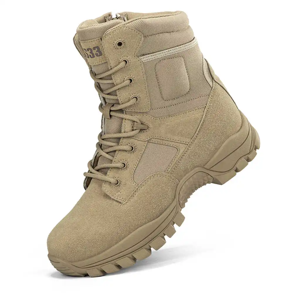 Luxury Lifestyle Training - Sepatu boot kulit asli antiselip, sepatu