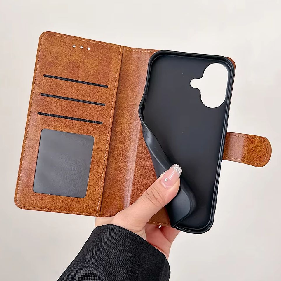 Leather Card Wallet - Casing HP Kulit PU Model Flip