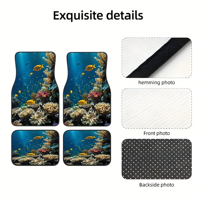 Luxury Lifestyle Cars - 4pcs Karpet Mobil Universal Motif Kehidupan